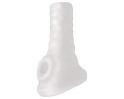 Perfect Fit Breeder - otvorený penisový návlek (10 cm) - biely