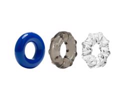 Pevnejší zážitok - Sada 3 farebných krúžkov na penis