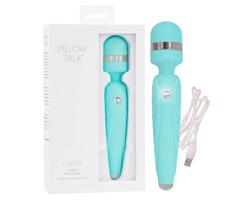 Pillow Talk Cheeky Wand - nabíjateľný masážny vibrátor (tyrkysový)