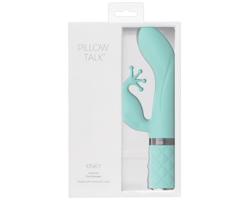 Pillow Talk Kinky - nabíjací, 2-motorový G-bod vibrátor (tyrkysový)