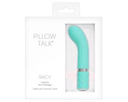 Pillow Talk Racy - nabíjateľný, štíhly G-bod vibrátor (tyrkysový)