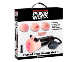 Pipedream Travel Trio - vibračná súprava na penis (čierna)