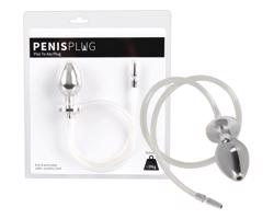 Piss to Ass Plug - dutý análny kolík s rozširovačom močovej trubice