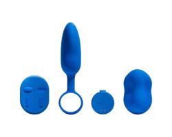 Platanomelón Mobi - bezkáblový rádiový vibrátor set - 2 časti (modrý)