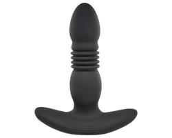 Playboy - nabíjateľný análny vibrátor s tlakmi (čierny)