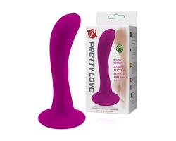 Pretty Love Baile - prísavkový anál plug, ružový a zakrivený