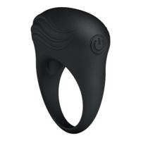 Pretty Love Bertram - vodotesný, vibračný krúžok na penis (čierny)