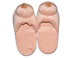 Prírodné plyšové papuče - v tvare pŕs