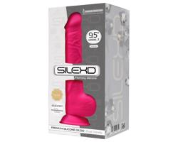 prísavkou ružový dildo s varlatami - 24cm