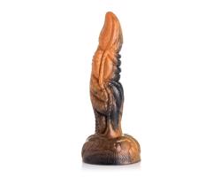 Ravager - textúrovaný silikónový dildo 20cm (oranžový)