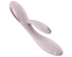 Raytech - nabíjateľný, vodotesný vibrátor s klitorisom (ružový)