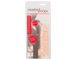 Realistixxx - realistický návlek s prsteňom - 16cm (prírodný)