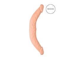 RealRock Double Dong 14 - dvojitý dildó (36 cm) - prírodný