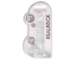 REALROCK - Priehľadné realistické dildo - priehľadné (19cm)