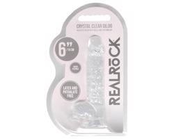 REALROCK - Priehľadný realistický dildo - priehľadný (15 cm)