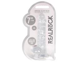 REALROCK - Priehľadný realistický dildo - priehľadný (17 cm)