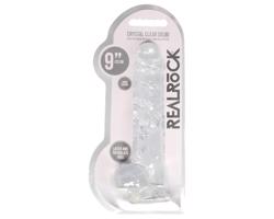 REALROCK - priehľadný realistický dildo - priehľadný (22 cm)