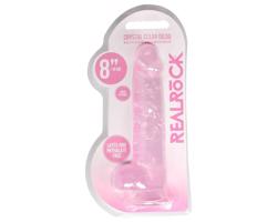 REALROCK - priesvitné realistické dildo - ružové (19 cm)