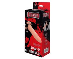 RealStuff Strap-On - úzky, pripínací dildo (prírodný)
