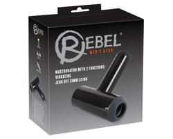 Rebel - akumulátorový, pohyblivý, vibračný masturbátor (čierny)