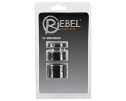 Rebel Ball - krúžok a sada pre penis a semenníky - (čierna)