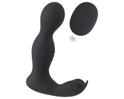 Rebel - Diaľkový 2v1 prostatický vibrátor (čierny)