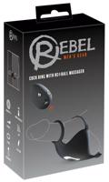 Rebel - rechargeable penis ring with testicle massage (black)