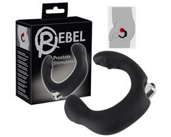 Rebel - zakrivený vibrátor na prostatu (čierny)