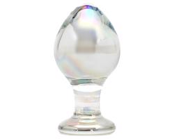 Rimba Zelda - kužeľovitý, análne sklenený plug (priehľadný)