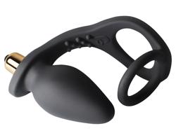 RO-ZEN dvojitý krúžok na penis a análny vibrátor