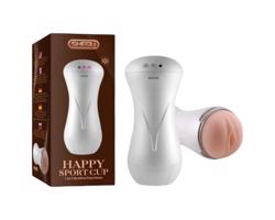 Samotná radosť - nabíjateľná vibrujúca umelá mačička (biela-prírodná)