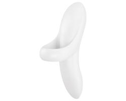 Satisfyer Bold Lover - nabíjateľný, vodotesný prstový vibrátor (biely)