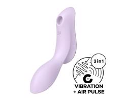 Satisfyer Curvy Trinity 2 - fialový vzdušný 2v1 vibrátor
