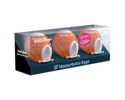Satisfyer Egg Crunchy - súprava vajcovitého masturbátora (3 ks)