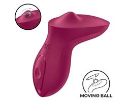 Satisfyer Exciterrr - rotačný perlový klitorisový vibrátor (červený)