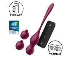 Satisfyer Love Birds Vary - chytrá, variabilná gejša guľôčka (červená)