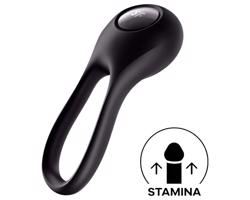 Satisfyer Majestic Duo - nabíjací, vodotesný erekčný krúžok (čierny)