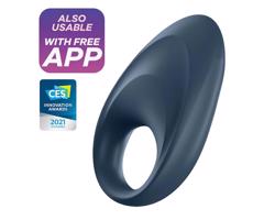 Satisfyer Mighty One - smart vibračný krúžok na penis (modrý)
