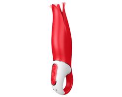 Satisfyer Power Flower - nabíjateľný, vodotesný vibrátor (červený)