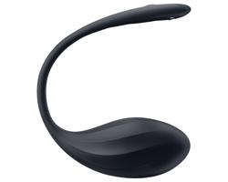 Satisfyer Ribbed Petal - vibračné vajíčko s diaľkovým ovládačom (čierne)