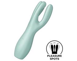 Satisfyer Threesome 3 - nabíjateľný klitorisový vibrátor (mätová farba)
