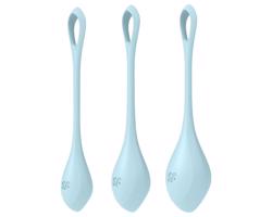 Satisfyer Yoni Power 2 - Sada gejšských guličiek - modrá (3 ks)