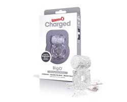 Screaming O - nabíjateľný, hviezdny, vibračný krúžok na penis (priehľadný)