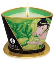 Shunga libido stimulujúca masážna sviečka Relaxing Green Tea (170 ml)