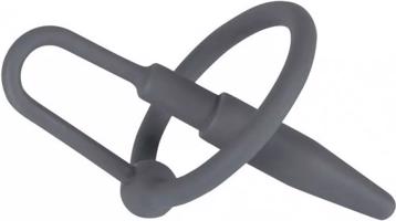 Silikónový Sperma Stopper s krúžkom Black Ring (8 mm)