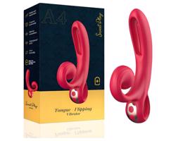 Sladká hra A4 vibrátor s ramenom na klitoris (červený)
