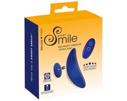 Smile - extra tenká, diaľkovo ovládaná vibračná nohavička (modrá)