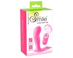 SMILE G-Spot Nohavičky - nabíjateľný vibrátor s rádiovým ovládaním (ružový)