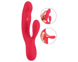 Smile Thumping Rabbit - nabíjateľný 3-motorový vibrátor (červený)