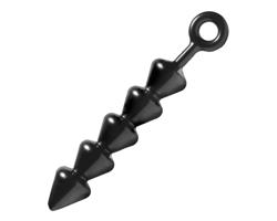 Spades - čierne análne dildo s perličkami